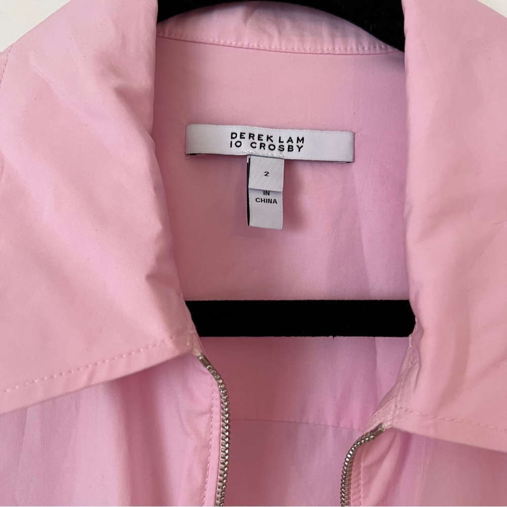 Derek Lam Zip Up Shirtdress 🎀 Barbie Pink - Picture 2 of 4